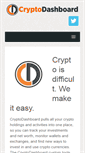 Mobile Screenshot of cryptodashboard.com
