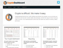 Tablet Screenshot of cryptodashboard.com